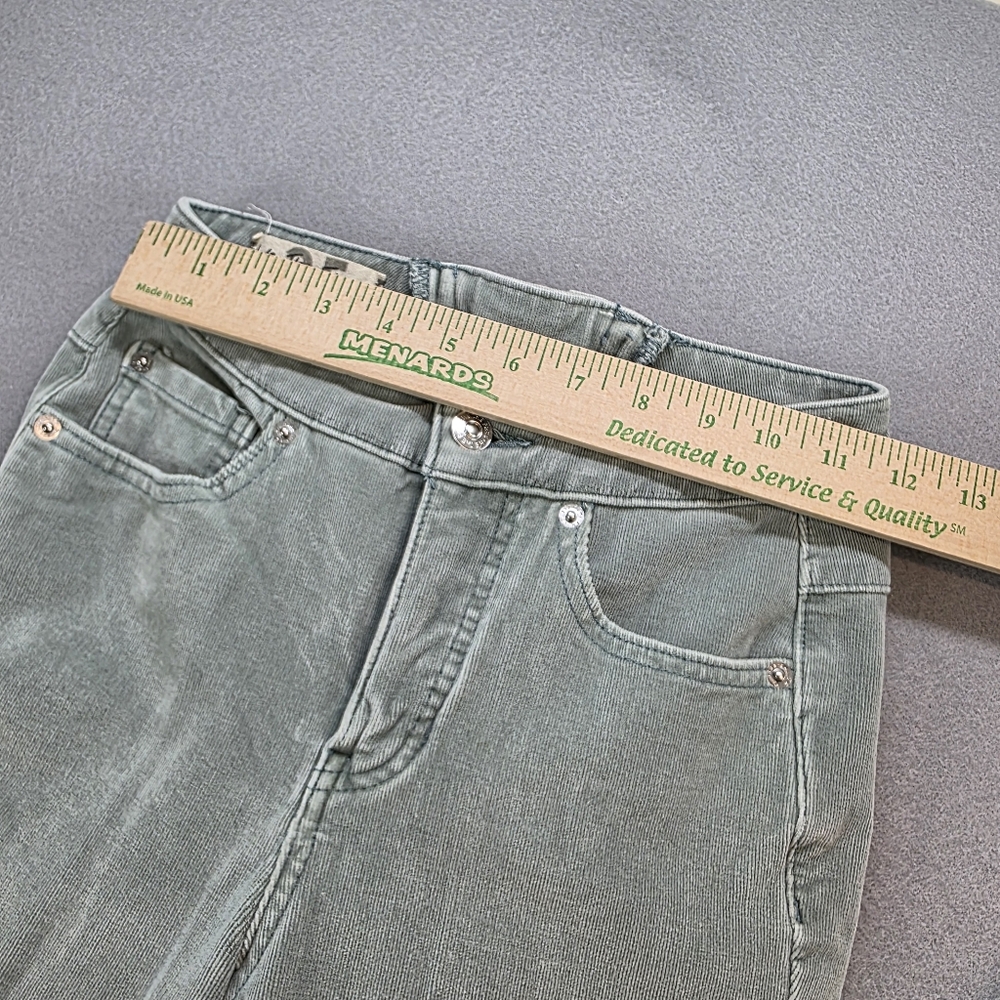 We the‎ Free People Fine Wale Flare Corduroy Jeans Curvy Corset Lace up Back 25 - Picture 9 of 13